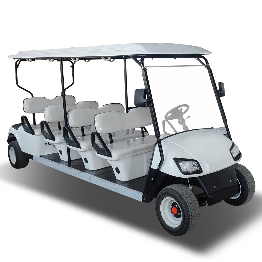 Powerful 48v 8-Seater Electric Golf Cart with 4 Wheels Good Performance with CE Certificate Factory Price on Sale